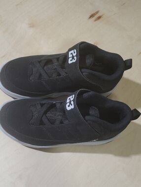 Kids Black Sneakers with '23' Strap